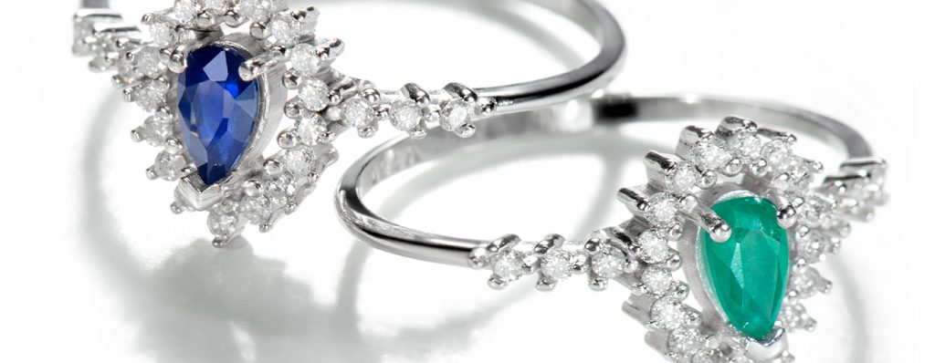 Joias em diamante e ouro branco vivara, opções de anel de formatura.