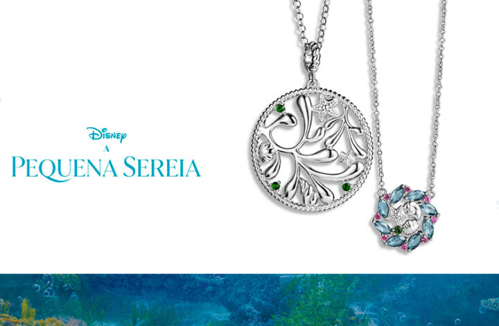 na imagem, vemos dois colares da coleção disney pequena sereia por Life by Vivara
