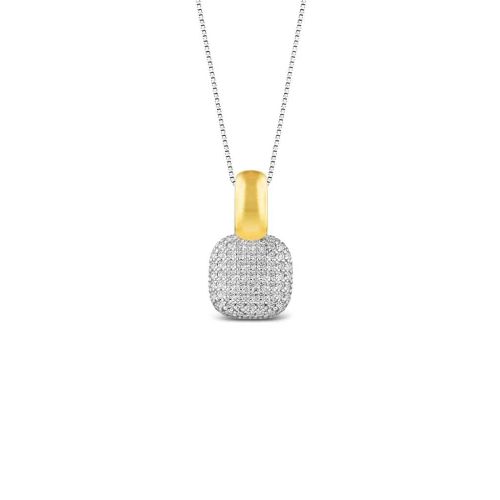 Pingente Capri em Prata 925 e Ouro Amarelo 18k com Diamantes 0,29 ct

